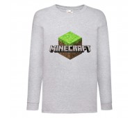 Лонгслив реглан Майнкрафт 2 (Minecraft) серая (MNC gr 02) 116 см