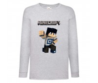 Лонгслив реглан Майнкрафт 5 (Minecraft) серая (MNC gr 05) 116 см