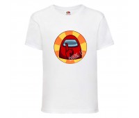 Футболка детская Амонг АС  (Among US) белая (among-us-001-white) 140 см