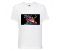 Футболка детская Амонг АС  (Among US) белая (among-us-002-white) 140 см