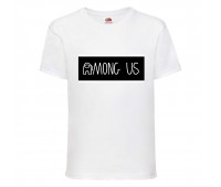 Футболка детская Амонг АС  (Among US) белая (among-us-003-white) 140 см