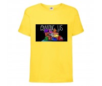 Футболка детская Амонг АС  (Among US) желтая (among-us-002-yellow) 116 см