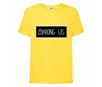 Футболка детская Амонг АС  (Among US) желтая (among-us-003-yellow) 128 см