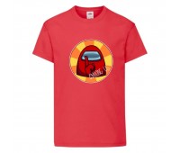 Футболка детская Амонг АС  (Among US) красная (among-us-001-red) 128 см