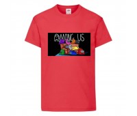 Футболка детская Амонг АС  (Among US) красная (among-us-002-red) 164 см