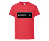 Футболка детская Амонг АС  (Among US) красная (among-us-003-red) 164 см