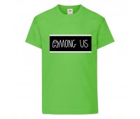 Футболка детская Амонг АС  (Among US) светло-зеленая (among-us-003-green) 128 см