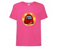 Футболка детская Амонг АС  (Among US) розовая (among-us-001-pink) 116 см