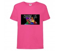 Футболка детская Амонг АС  (Among US) розовая (among-us-002-pink) 116 см