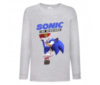 Лонгслив реглан Соник 3 (Sonic) серая (SC gr 003) 140 см