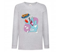 Лонгслив реглан Огги (Oggy) серый (OG gr 001) 140 см