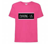 Футболка детская Амонг АС  (Among US) розовая (among-us-003-pink) 128 см