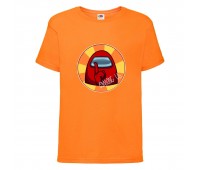 Футболка детская Амонг АС  (Among US) оранжевая (among-us-001-orange) 152 см