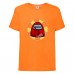 Футболка детская Амонг АС  (Among US) оранжевая (among-us-001-orange) 152 см