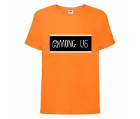 Футболка детская Амонг АС  (Among US) оранжевая (among-us-003-orange) 152 см