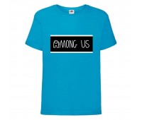 Футболка детская Амонг АС  (Among US) голубая (among-us-003-blue) 152 см