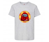 Футболка детская Амонг АС  (Among US) серая (among-us-001-gray) 152 см