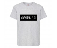 Футболка детская Амонг АС  (Among US) серая (among-us-003-gray) 152 см