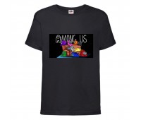 Футболка детская Амонг АС  (Among US) черная (among-us-002-black) 152 см