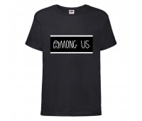 Футболка детская Амонг АС  (Among US) черная (among-us-003-black) 152 см