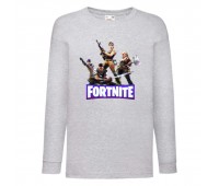Лонгслив реглан Фортнайт 3 (Fortnite) серый (FRN gr 03) 128 см