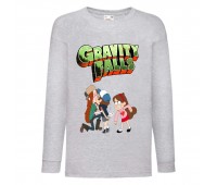 Лонгслив реглан Гравити Фалз (Gravity falls) серый (GF gr 001) 128 см