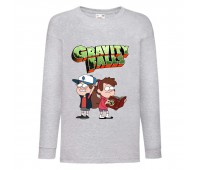 Лонгслив реглан Гравити Фалз 2 (Gravity falls) серый (GF gr 002) 128 см