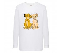 Лонгслив реглан Король Лев (Lion King) белый (LK wh 001) 140 см