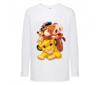 Лонгслив реглан Король Лев 3 (Lion King) белый (LK wh 003) 140 см