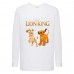 Лонгслив реглан Король Лев 4 (Lion King) белый (LK wh 004) 140 см