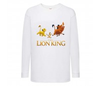 Лонгслив реглан Король Лев 5 (Lion King) белый (LK wh 005) 140 см