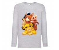 Лонгслив реглан Король Лев 3 (Lion King) серый (LK gr 003) 116 см