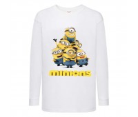 Лонгслив реглан Миньоны 3 (Minions) белый (MS wh 003) 128 см