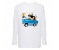 Лонгслив реглан Миньоны 6 (Minions) белый (MS wh 006) 140 см
