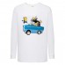 Лонгслив реглан Миньоны 6 (Minions) белый (MS wh 006) 140 см