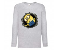 Лонгслив реглан Миньоны (Minions) серый (MS gr 001) 104 см