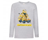 Лонгслив реглан Миньоны 3 (Minions) серый (MS gr 003) 104 см