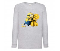 Лонгслив реглан Миньоны 4 (Minions) серый (MS gr 004) 116 см