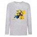 Лонгслив реглан Миньоны 4 (Minions) серый (MS gr 004) 116 см