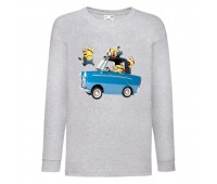Лонгслив реглан Миньоны 6 (Minions) серый (MS gr 006) 116 см