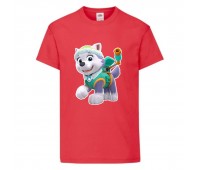  Футболка детская Щенячий патруль (Paw Patrol) красная  (everest-red) размер 104 см
