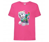  Футболка детская Щенячий патруль (Paw Patrol) розовая  (everest-pink) размер 104 см