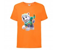  Футболка детская Щенячий патруль (Paw Patrol) оранжевая  (everest-orange) размер 104 см