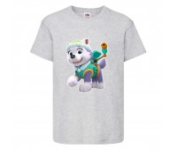  Футболка детская Щенячий патруль (Paw Patrol) серая  (everest-gray) размер 104 см
