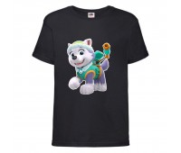 Футболка детская Щенячий патруль (Paw Patrol) черная  (everest-black) размер 104 см