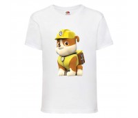  Футболка детская Щенячий патруль (Paw Patrol) белая (krepish-white) размер 104 см