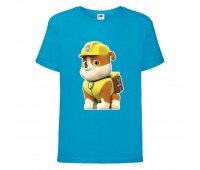  Футболка детская Щенячий патруль (Paw Patrol) голубая (krepish-blue) размер 104 см