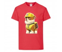  Футболка детская Щенячий патруль (Paw Patrol) красная (krepish-red) размер 104 см