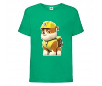  Футболка детская Щенячий патруль (Paw Patrol) зеленая (krepish-green) размер 116 см