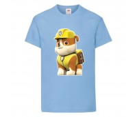  Футболка детская Щенячий патруль (Paw Patrol) светло-голубая (krepish-blue) размер 104 см